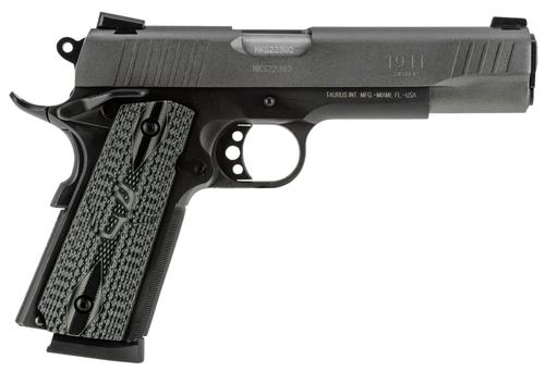 Taurus 1911 SAO Pistol 1191101GVZ, 45 ACP, 5", Gray VZ Operator II Grips, Tungsten Gray Slide, 8 Rds