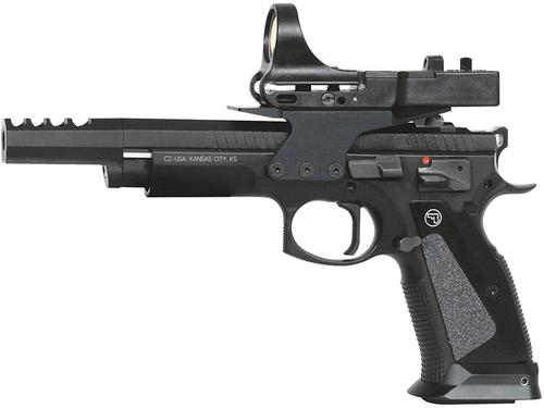 CZ 75 Czechmate Semi-Auto Luger 91174, 9mm, 5.23", Black Aluminum Grip, Black Finish, 26 Rd