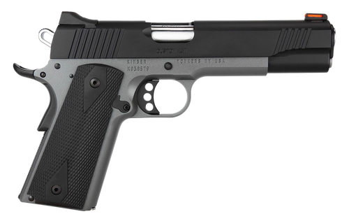 Kimber Custom LW Shadow Ghost *CA Compliant Pistol 3700693CAB, 45 ACP, 5in, Black Double-Diamond Checkered Rubber, KimPro Gray Finish, 7 Rds