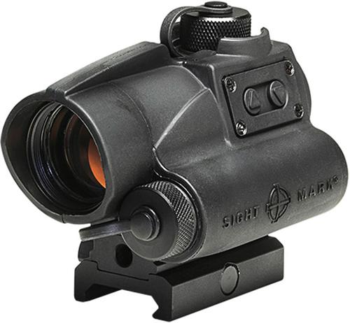 Sightmark Wolverine CSR Dot Sight SM26021, 1x, 23mm, Multi-Reticle Illuminated 4 Pattern Red/Green, Black