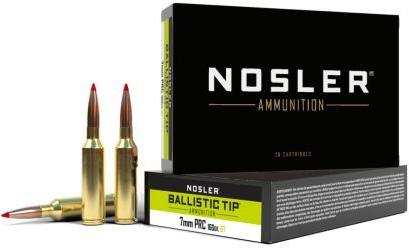 Nosler Ballistic Tip Rifle Ammunition, 7mm PRC, Ballistic Tip, 160 gr, 3000 fps, 20 Rd/Bx