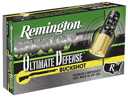Remington Ultimate Defense Shotshells 20639, 12 Gauge, 3", 41 Pellets, #4 Lead Buckshot, 5 Rds/case