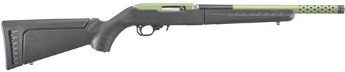 Ruger 10/22 Takedown Lite Rifle 21155, 22 Long Rifle, 16.1", Black Synthetic Stock, Green Finish, 10 Rds