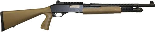 Stevens 320 Security Shotgun 19468, 12 Gauge, 18.50", Tactical w/Pistol Grip Stock, Picatinny Rail, FDE Finish