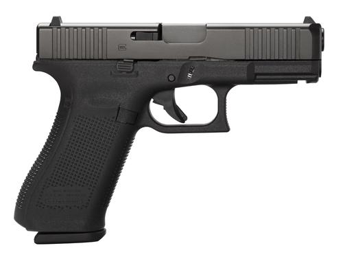 Glock 45 Semi-Auto Pistol PA455S201, 9mm Luger, 4.02", Black Grips, Black Finish, 10 Rds