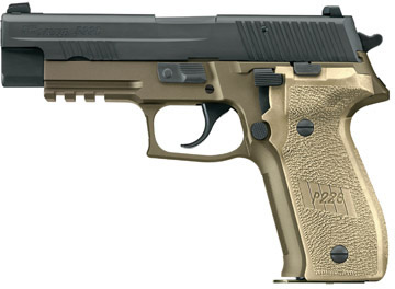 Sig P220 (CA Approved) Pistol 22045CPDSCA, 45 ACP, 4.4 in, Polymer Grip, Dark Earth Finish, Night Sights, 10 Rd