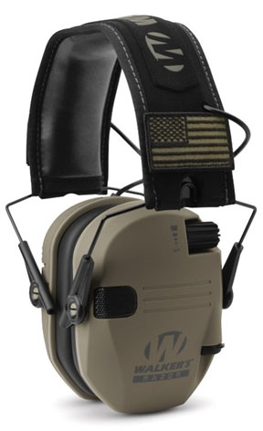 Walker Game Ear Razor Slim Electronic Earmuff, FDE Patriot American Flag (RSEMPAT-FDE)