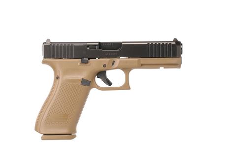 Glock G21 G5 MOS Pistol UA215S201MOSD, 45 ACP, 4.61in, FDE Frame Grips, 10 Rds