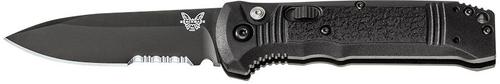 Benchmade Casbah Automatic Folding Knife w/Black Stainless Steel Serrated Blade