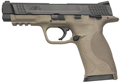 Smith & Wesson M&P 45 Pistol 109156, 45 ACP, 4 1/2", Plastic Grip, Brown Frame/Black Slide, 10 Rd, Thumb Safety