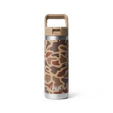 Yeti Rambler Water Bottle 18oz Stainless Steel Bottle, Straw Cap, DuraCote Wetlands Camo (21071506161)
