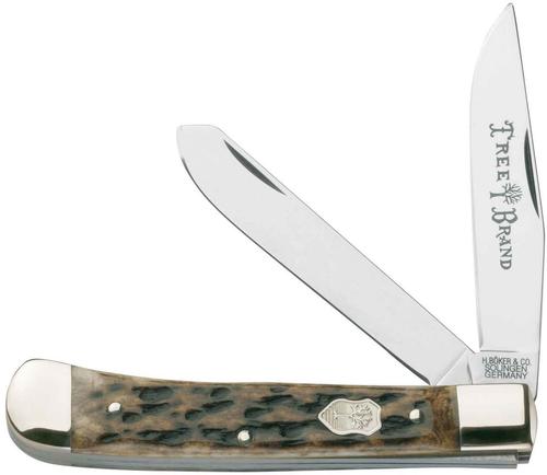 Boker Appaloosa Bone Trapper Fodling Knife w/Clip/Spey Blacde & Appaloosa Handles (112525AB)