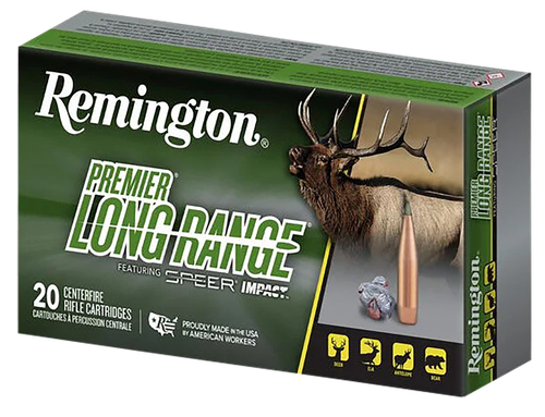 Remington Premier Long Range Rifle Ammunition R28828, 6.5 PRC, Speer Impact, 140 gr, 2975 fps, 20 Rd/Bx