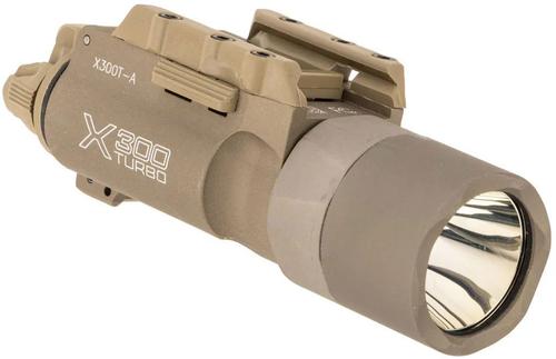 Surefire X300TA Turbo Gun Light (X300T-A-TN) 650 Lumens, 514 Meters Beam, White LED, Tan Anodized Aluminum