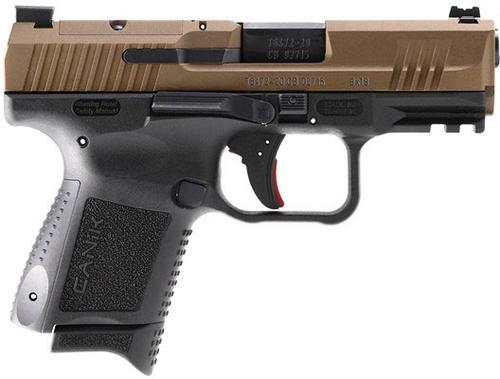 Century Arms Canik TP9 Elite Subcompact Pistol HG5610BN, 9mm, 3.5", Black Grips, Bronze Finish, 15 Rds