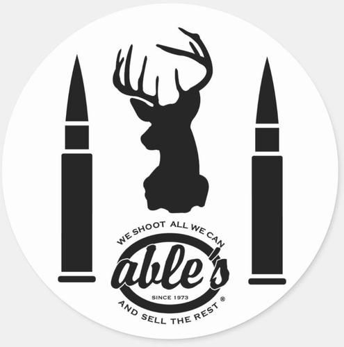 Able's CAR/SUV Window Sticker, 3", Whitetail (STICKERH)