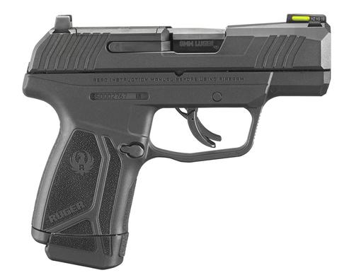 Ruger Max-9 Pistol 3502, 9mm Luger, 3.2", Optic Ready, w/ Safety Black Hogue Beavertail HandALL Rubber Grips, Black Finish, 10 Rds