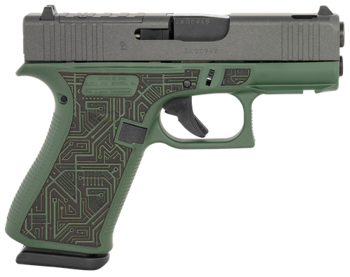 Glock G43X MOS Optic Ready Pistol UX435204NCIRB, 9mm, 3.41in, Black/Green Cerakote Finish, 10 Rds