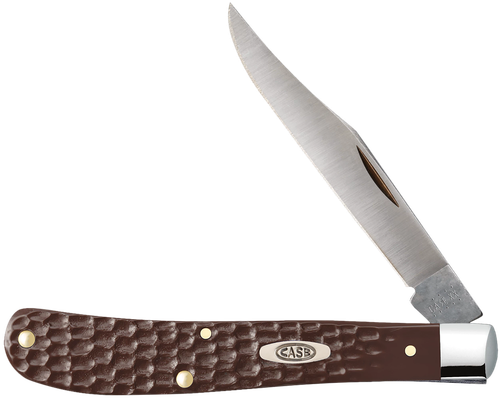 Case Brown Synthetic Slimline Trapper Knife (00135)