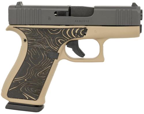 Glock 43X UX4350204EXPCT, 9mm Pistol, 3.41", Brown/Tan Textured Grips, Coyote Tan Finish, 10 Rds