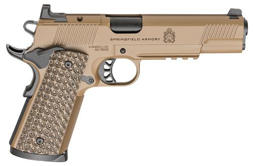 Springfield 1911 TRP AOS Optic Ready Pistol PC9125LRCBAOS, 45 ACP, 5in, VZ Hydra G10, Coyote Brown Cerakote Finish, 8 Rds