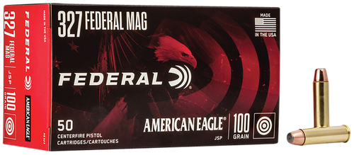 Federal American Eagle Ammunition AE327, 327 Federal Mag, Soft Point (SP), 100 GR, 1400 fps, 50 Rd/bx