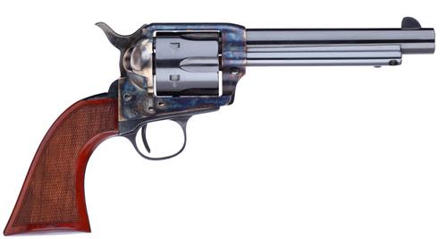 Taylors 1873 Cattleman Gunfighter Revolver 555139, 45 Colt (LC), 5.50", Walnut Army Sized Grip, Blued Finish, 6 Rd