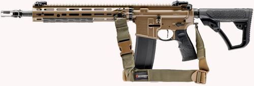 Daniel Defense M4A1 Rifle Package w/QD Sling WEBGB-NBS-SMU, 223 Rem/5.56 NATO, 16" w/Flash Suppressor, 12.5" RIS III Handguard, Magpul Pro Iron Sights, FDE Finish, 30 Rds