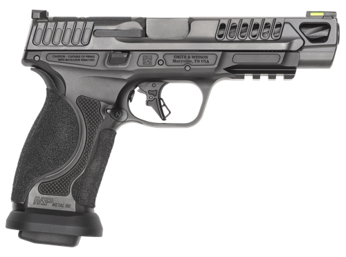 Smith and Wesson M&P M2.0 Competitor HD Optic Ready Pistol, 9mm, 5in, Interchangeable Backstrap Grips, Black Armornite Finish, 10 Rds