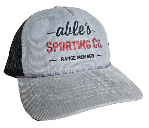 Able's Cap, Richrdson 930 | Troutdale Classic Rope Cap. Light Grey Corduroy w/ Grey Rope (ACLGCGR)