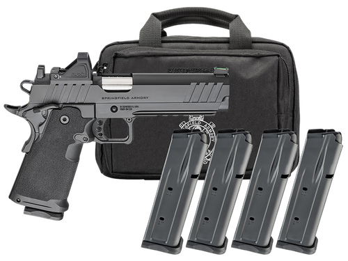 Springfield Prodigy Gear-Up Package Pistol, 9mm, 5", Polymer Grips, w/Viridian RFX11 Green Dot, Black Cerakote Finish, 20 Rds