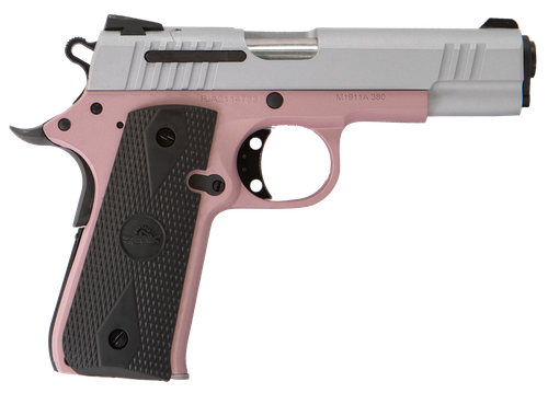 Puma Rifles M1911 Baby Pistol CIT380ROSE, 380 ACP, 3.75in, Black Polymer, Rose Cerakote Finish, 7 Rds