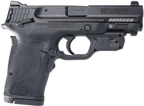 Smith and Wesson M&P 380 Shield EZ Pistol 12610, 380 ACP, 3.675", Black Polymer Grips, Crimson Trace Laserguard, 8 Rds