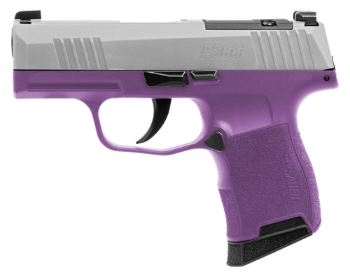 Sigarms P365 Purple Rain Optic Ready Pistol, 9mm, 3.10in, Polymer Grips, Purple Cerakote Finish, 10 Rds