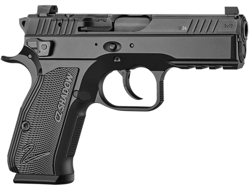 CZ Shadow 2 Carry Pistol 91244, 9mm, 4", Textured Aluminum Grips, Black Steel Frame, Optic Ready, 15 Rds