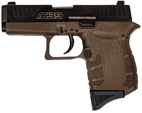 Diamondback DB9 Gen4 Pistol DB0200P071, 9mm Luger, 3.10in, Midnight Bronze Polymer Frame & Grips, Midnight Bronze Finish, 6 Rds