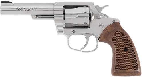 Colt Viper Revolver, VIPERSP4WRR, 357 Mag, 4.25", American Walnut Grips, Stainless Steel Finish, 6rd
