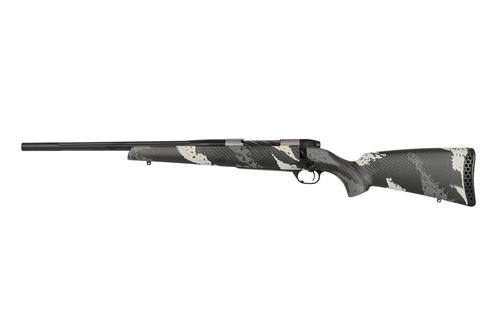 Weatherby Mark V Backcountry Ti 2.0 Left-Hand Rifle MBT20N338WL0B, 338 Weatherby RPM, 18", Grey/white Carbon Fiber Camo Stock, 4 Rds