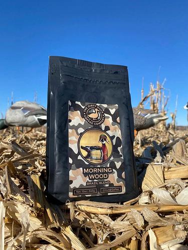 Dirty Duck Morning Wood Coffee, Brazilian Medium Ground Roast, 12 oz (DDMWC)