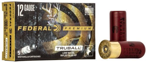 Federal Premium Vital-Shok, 12 Gauge, 2-3/4", 1 oz, 1300 fps, Lead Rifle Slug, 5 Rd/bx