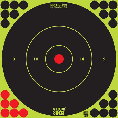 Pro Shot Products 12" Splatter Shot Green Bullseye Target, 12 Pack