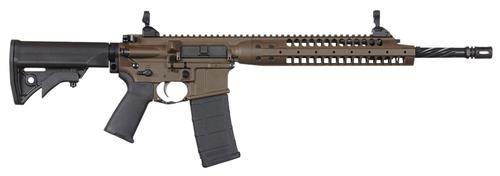 LWRC Individual Carbine A5 Semi-Auto Rifle ICA5RPBC14P, 223 Remington-5.56 NATO, 14.7", Adjustable Black Stock, Patriot Brown Finish, 30 Rds