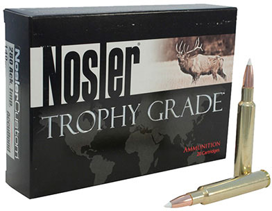 Nosler Trophy Grade Rifle Ammunition 60125, 270 Winchester, AccuBond, 150 GR, 2850 fps, 20 Rd/bx