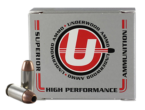 Underwood Pistol Ammunition, 40 S&W, Jacketed Hollow Point (JHP), 155 GR, 1300 fps, 20 Rd/bx