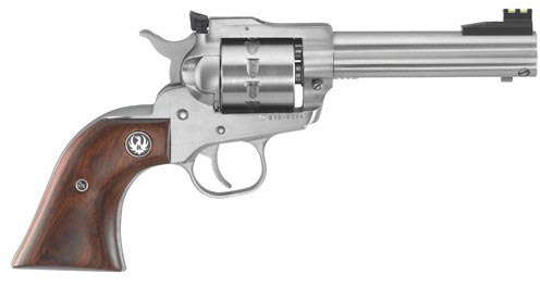 Ruger Single Ten Revolver 8101, 22 Long Rifle, 4.6" Barrel, Hardwood Gunfighter Grips, Satin Stainless Finish, 10 Rd