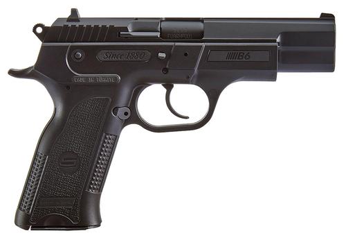 SAR B6 SA/DA Pistol B69BL, 9mm Luger, 4.50", Black Textured Polymer Grips, Black Finish, 17/19 Rds
