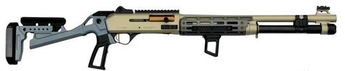 Orthos Arms Orthos Raider S4 Chisel Elite Clear Anodized Semi-Auto Shotgun, 12 Gauge, 18.5", Fibertron LED Front Sight, Chisel Stock, 6+1