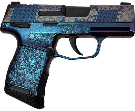 Sig Sauer P365 Optics Ready Pistol 681235MGR, 9mm, 3.1 in, XRAY3 Day/Night Sights, Guns & Roses Mongoose Purple Finish, 10 Rds