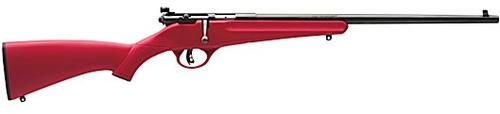 Savage Rascal Youth Bolt Action Rifle 13795, 22 Long Rifle, 16 in, Red Synthetic Stock, Finish