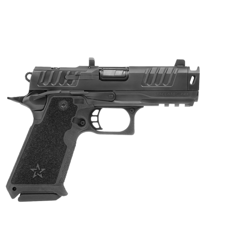 Staccato HD P4X 2011 Premium Package Pistol, 9mm, 4", Textured Polymer Grips, X-Series Serrations, DLC Black Finish, DLC Barrel, Optic Ready, (Magwell) 18 Rds